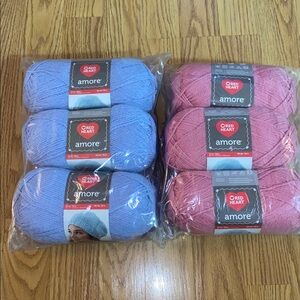 6 skeins of red heart amore yarn